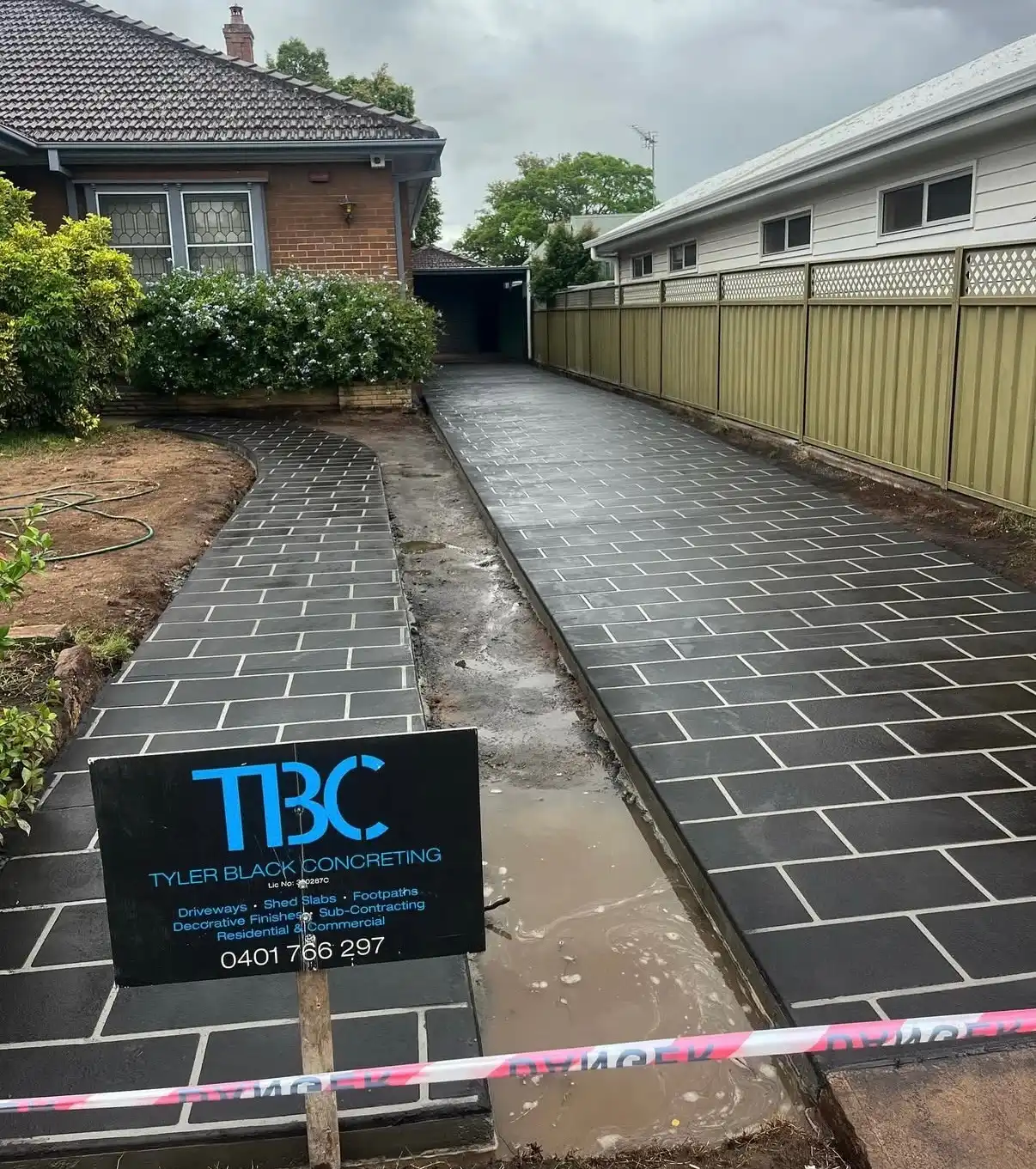 Completed concrete project